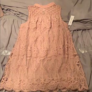NWT blush pink lace dress